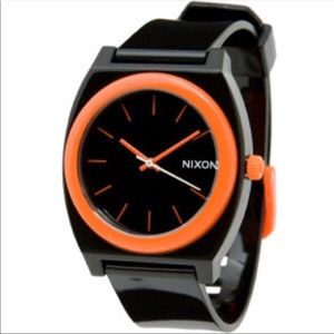 BLACK AND ORANGE NIXON WATCH